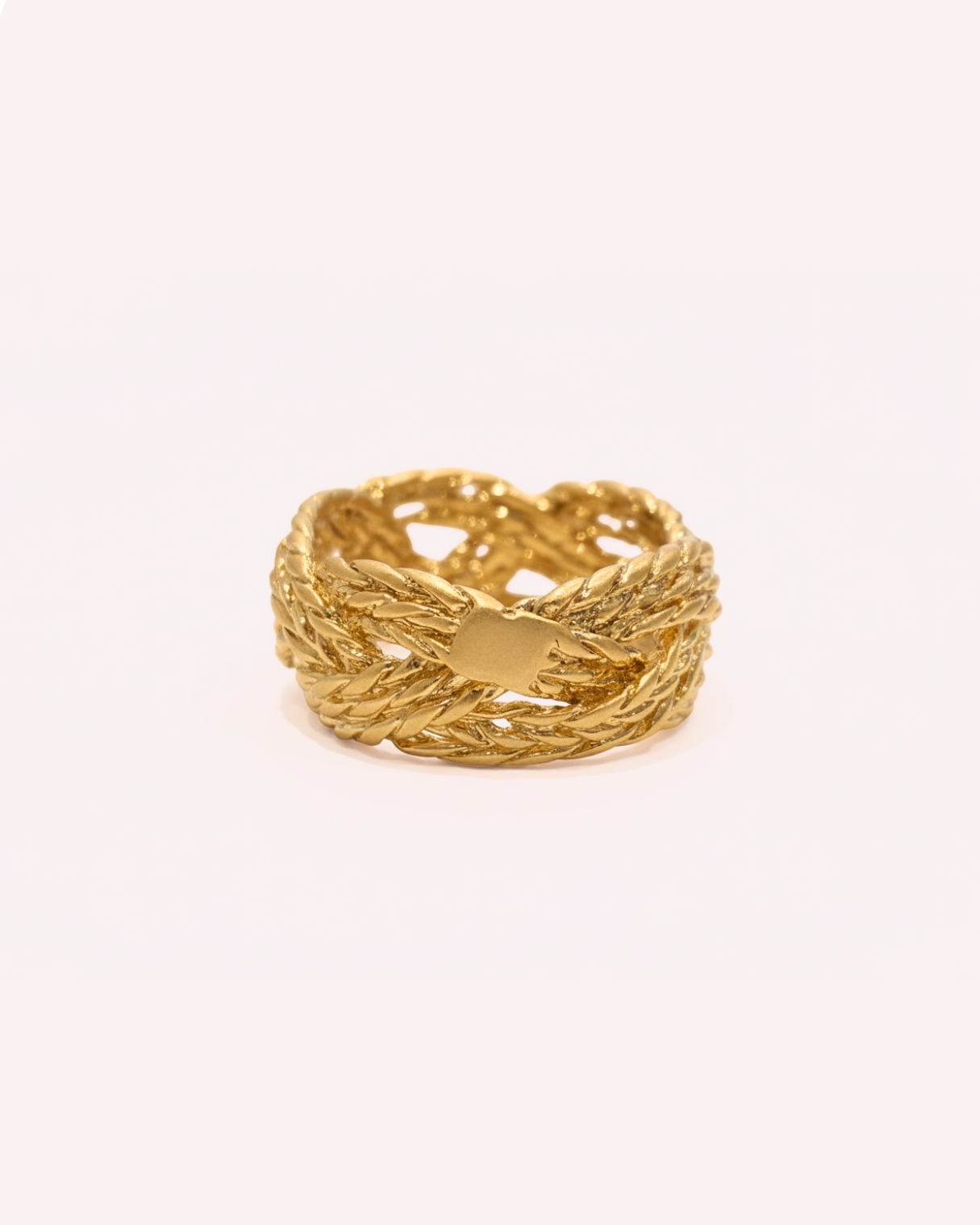 Twisted Rope Gold Band Ring