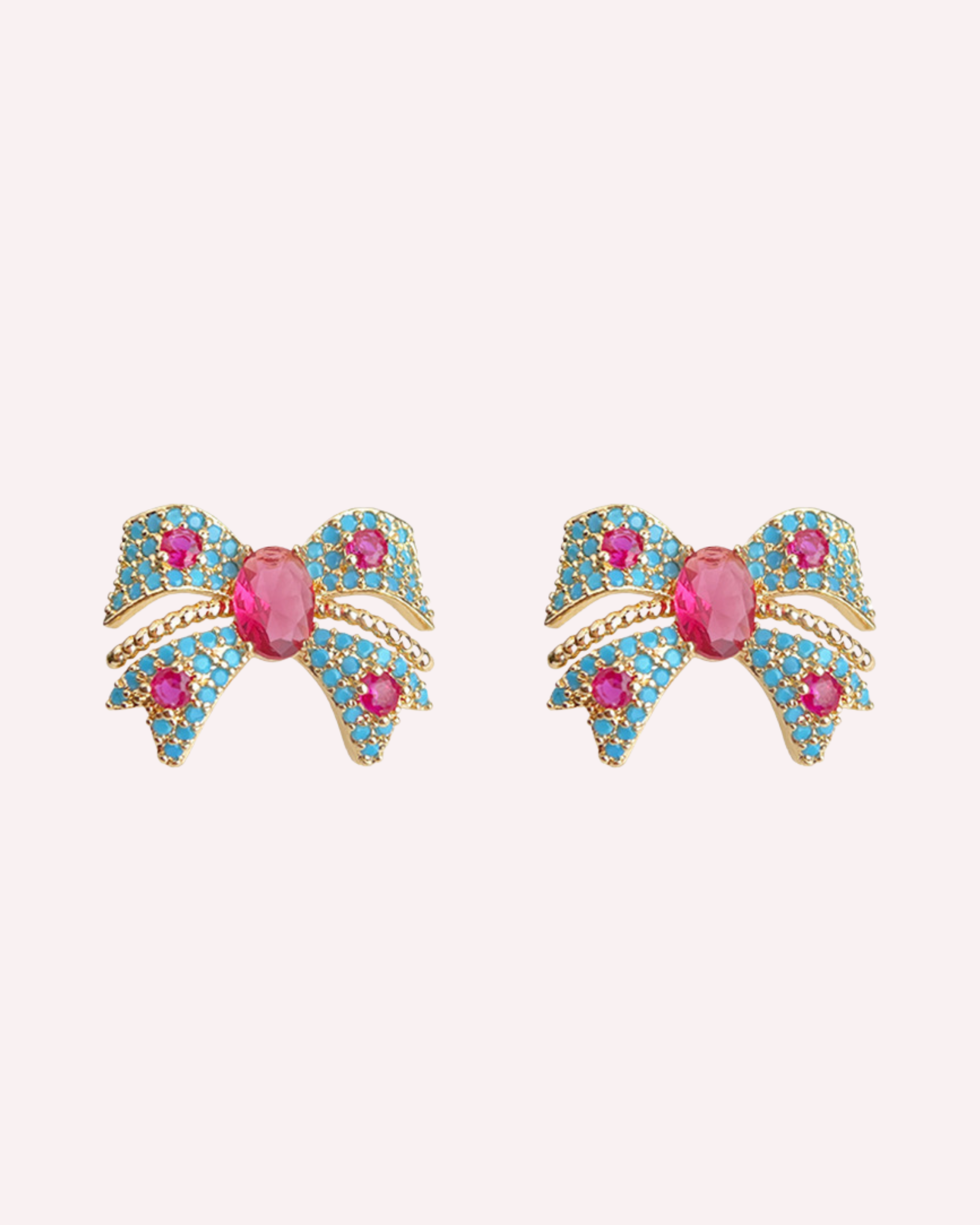 Enchanted Ribbon Bow Stud Earrings