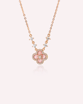 Alissa Pink Blossom Crystal Necklace
