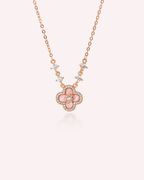 Alissa Pink Blossom Crystal Necklace