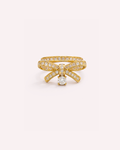 Bow Sparkle Open Band Ring