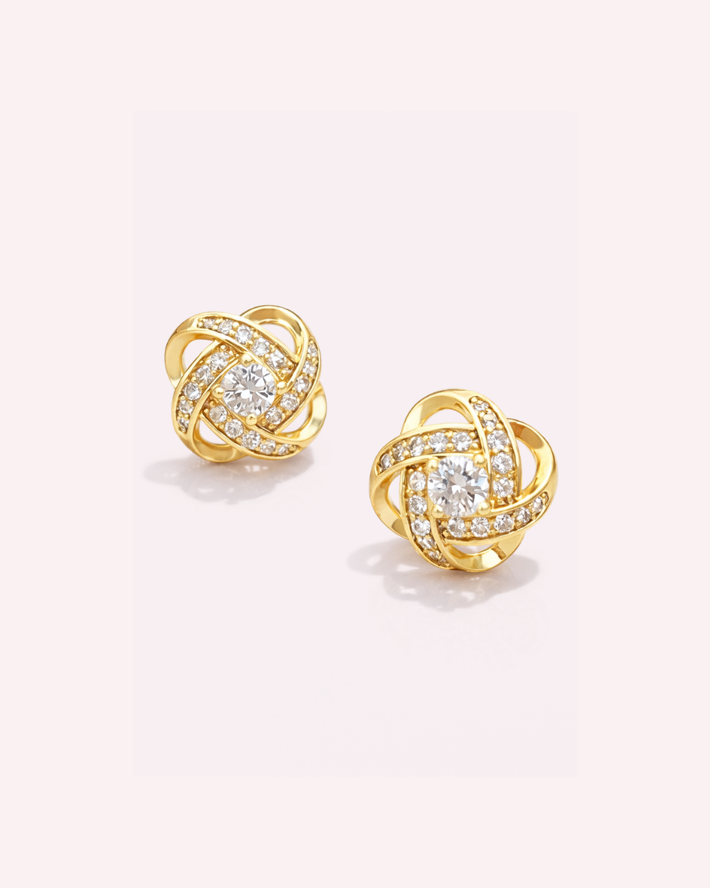 Möbius Zircon Stud Earrings
