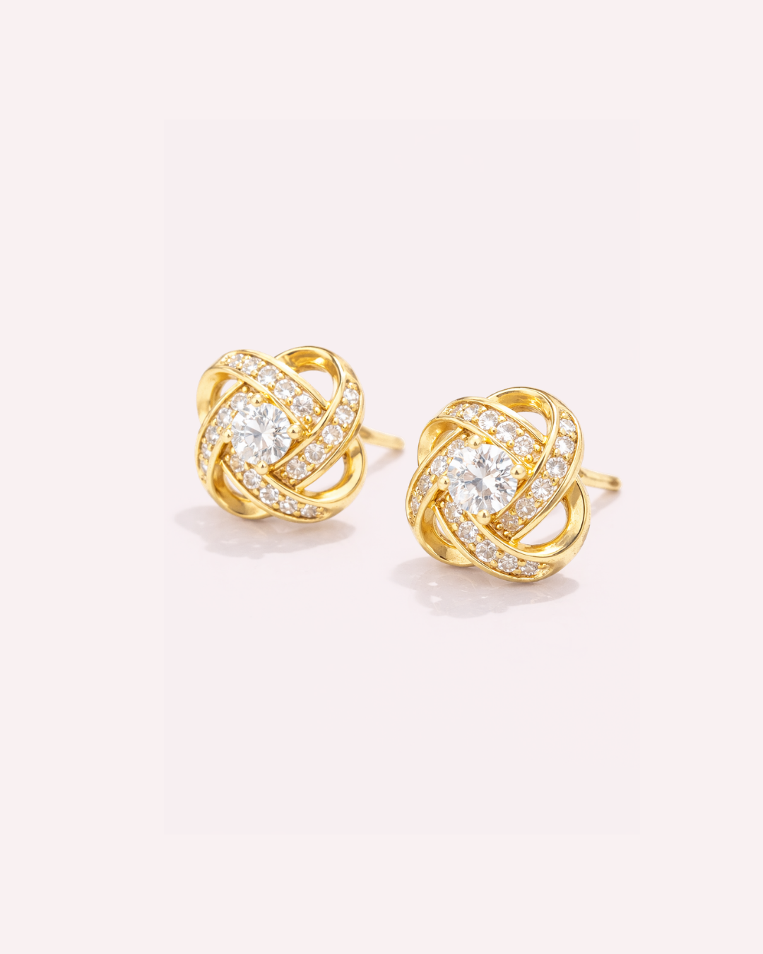 Möbius Zircon Stud Earrings