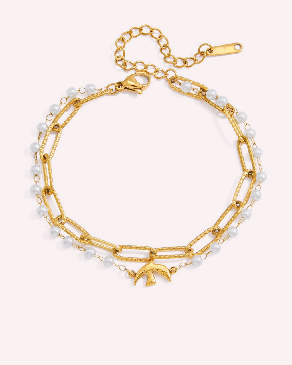 Teresa Layered Pearl Chain Bracelet