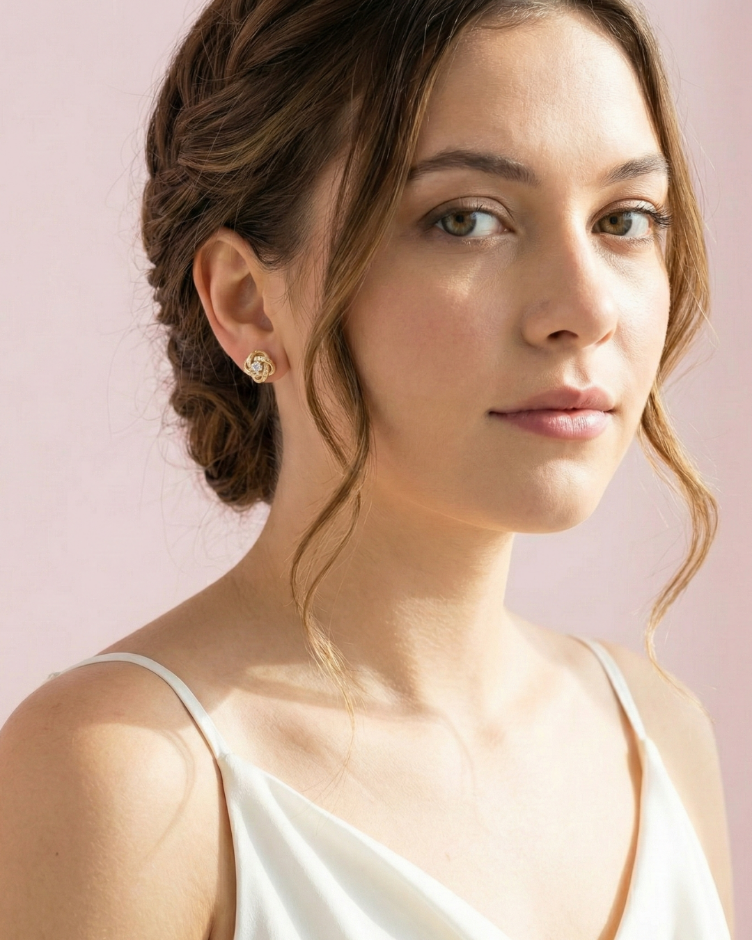 Möbius Zircon Stud Earrings