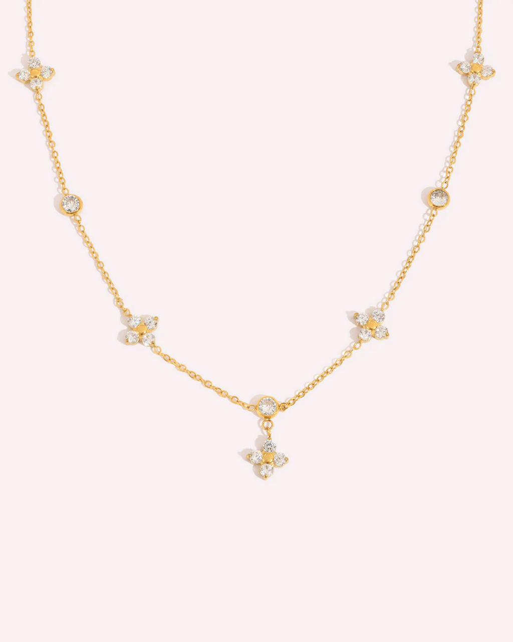 Bonnie Crystal Clover Necklace