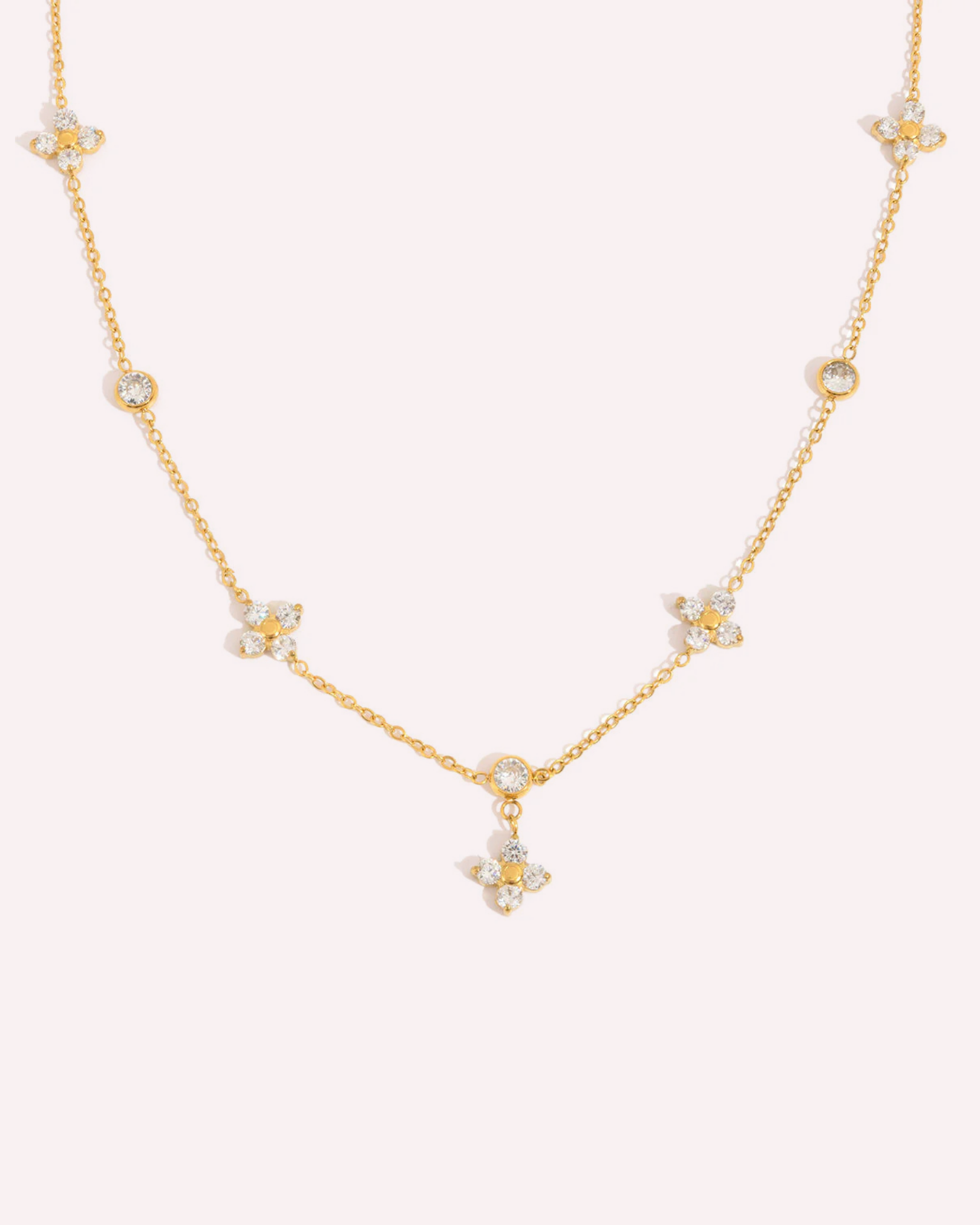 Bonnie Crystal Clover Necklace