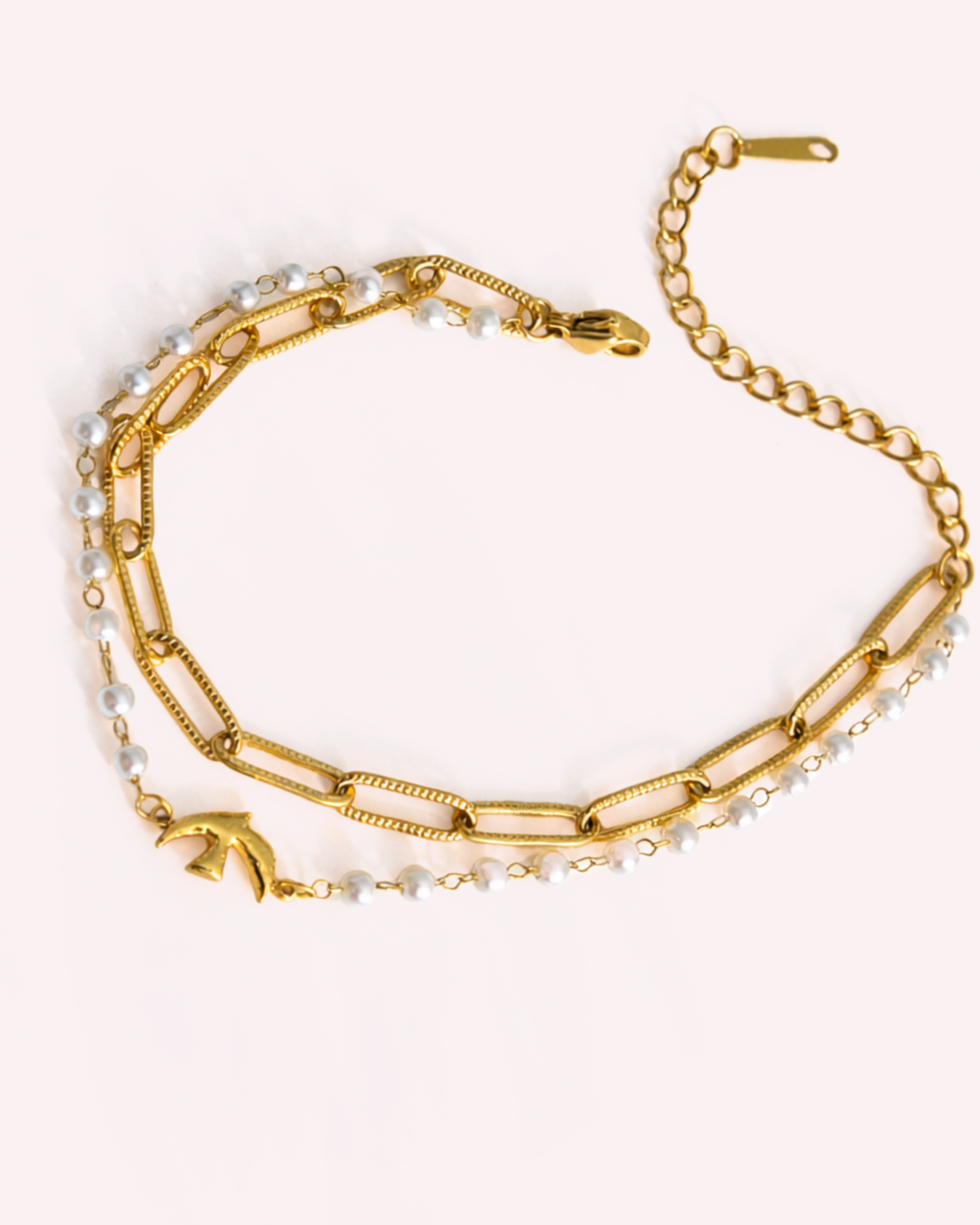 Teresa Layered Pearl Chain Bracelet