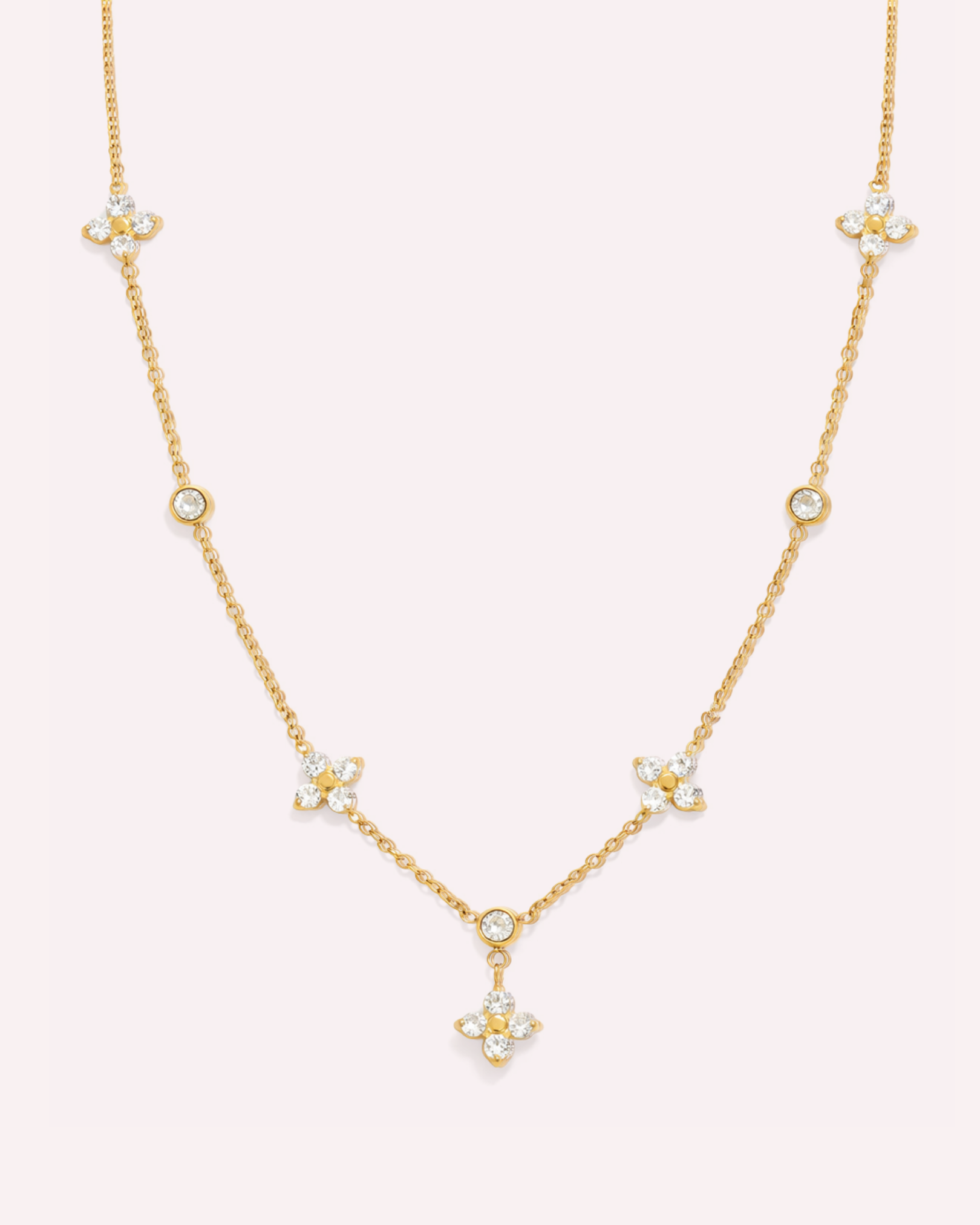 Bonnie Crystal Clover Necklace