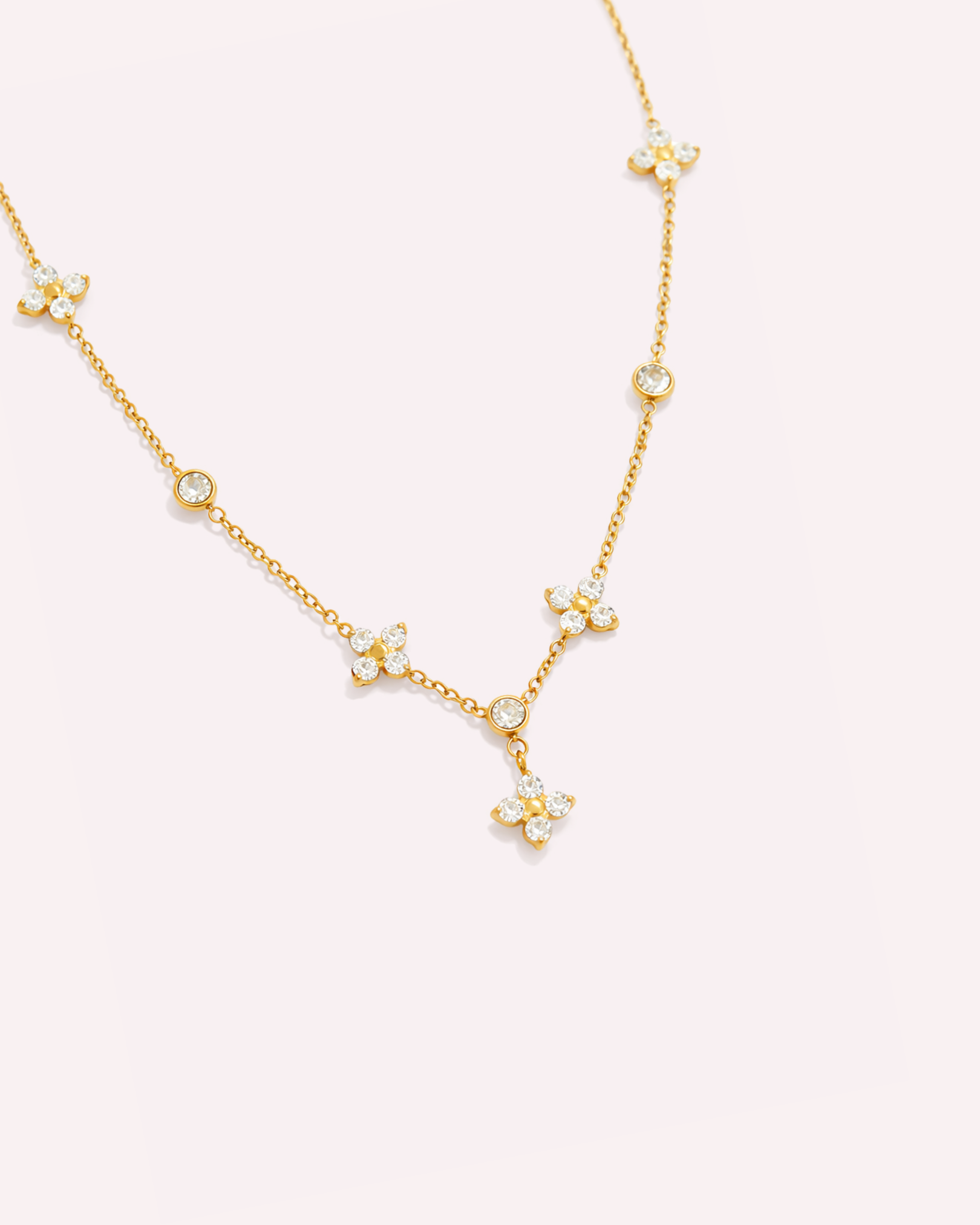 Bonnie Crystal Clover Necklace