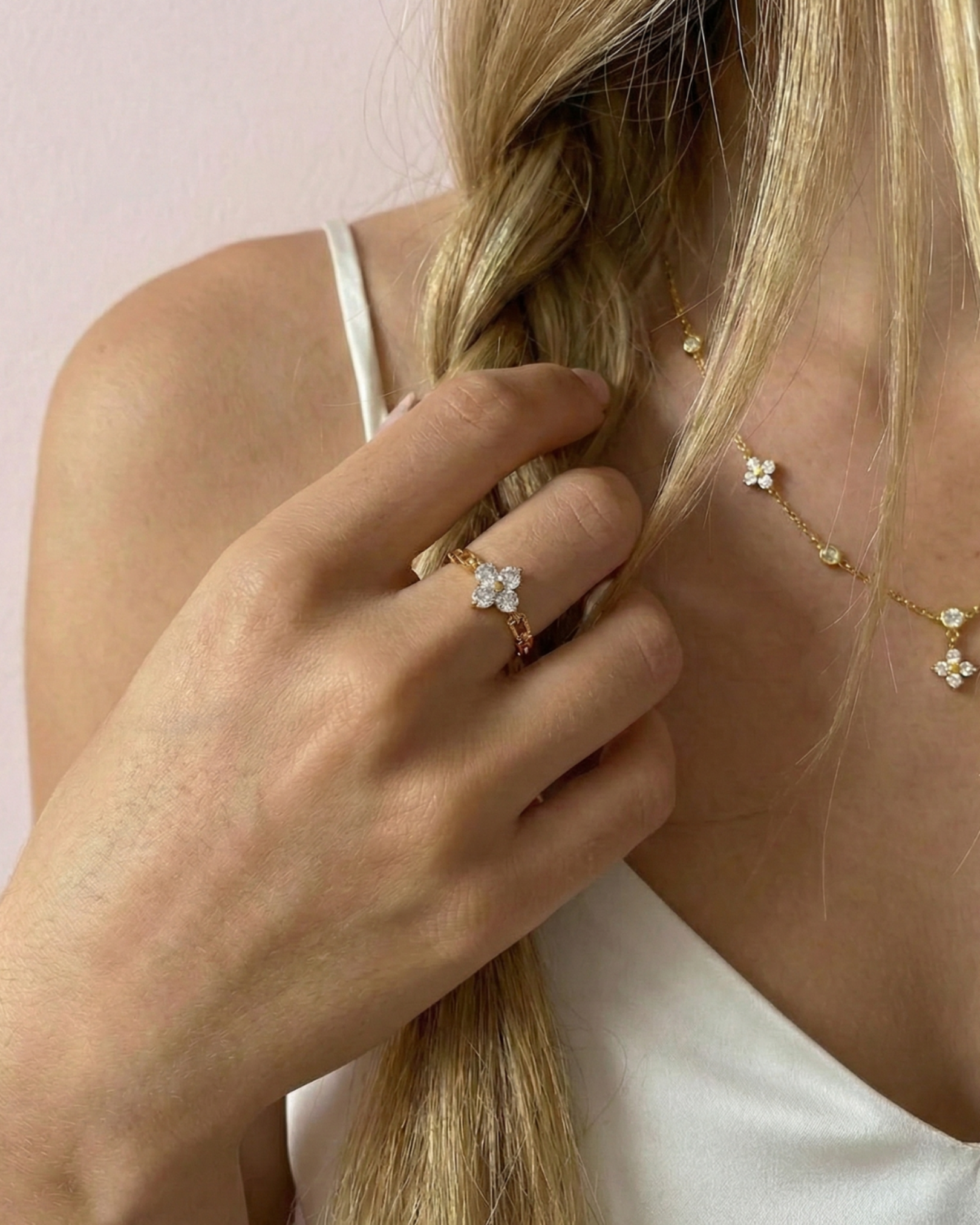 Bonnie Crystal Clover Necklace