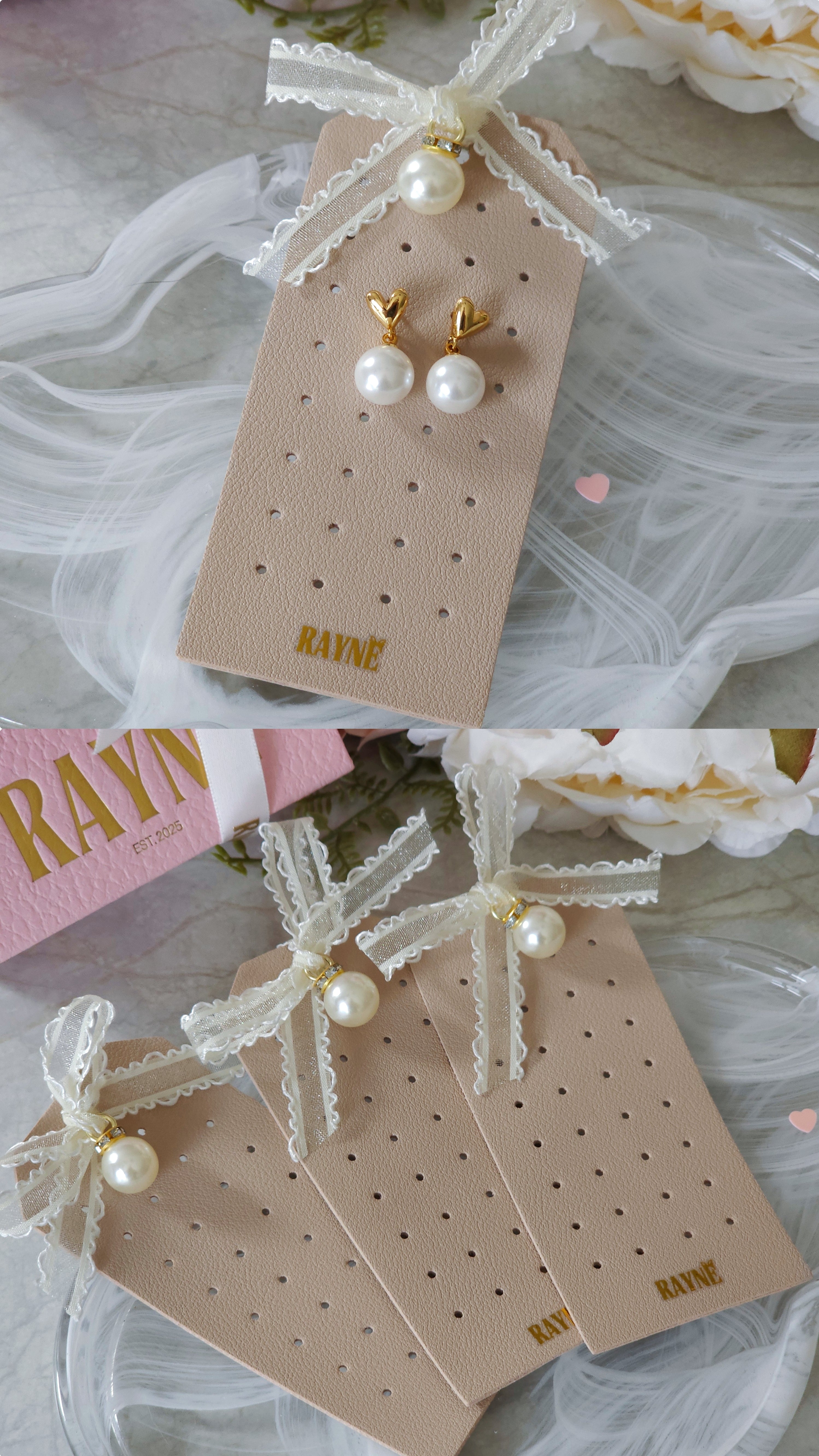 Handmade Portable Leather Earring Holders