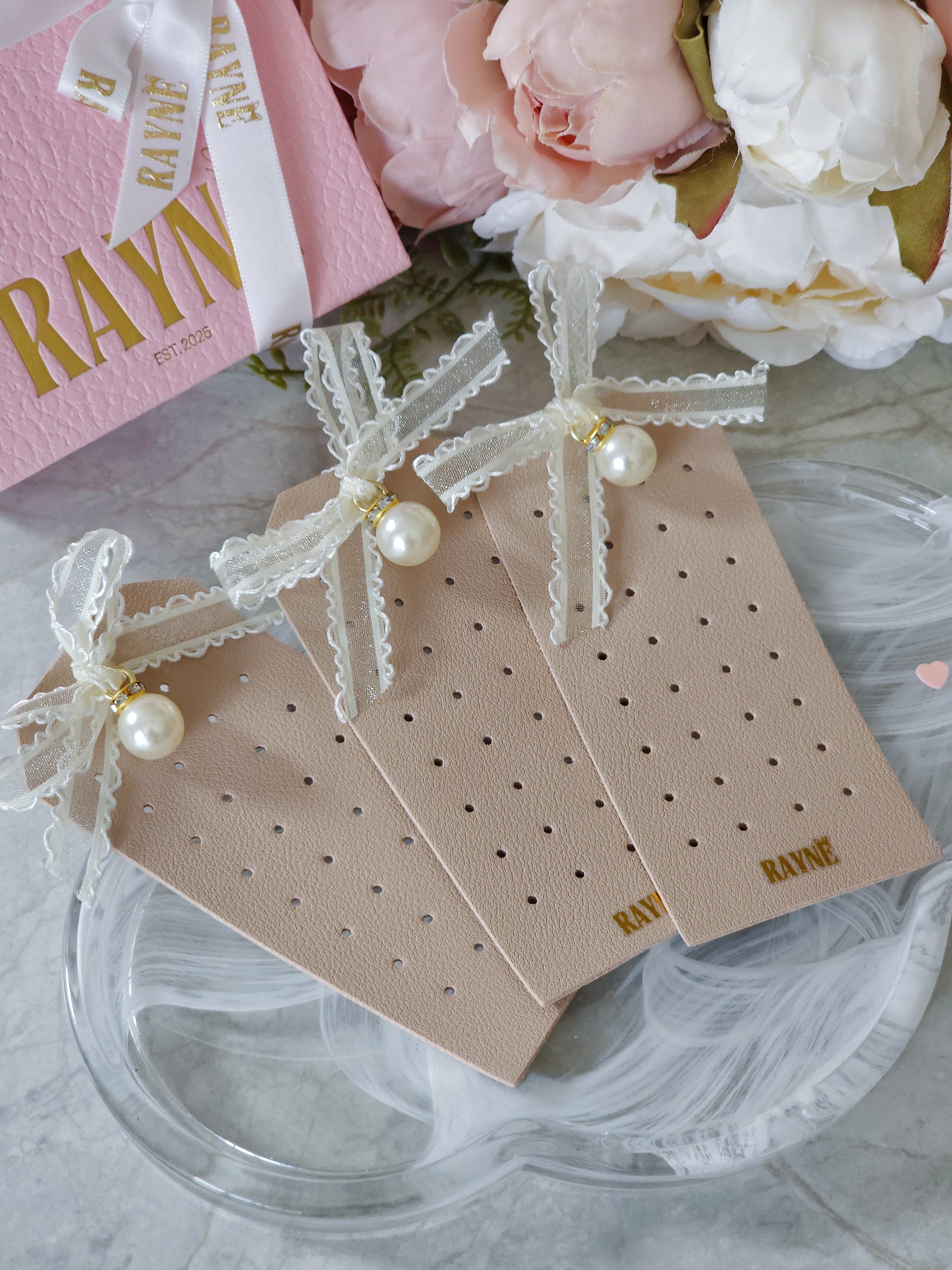 Handmade Portable Leather Earring Holders