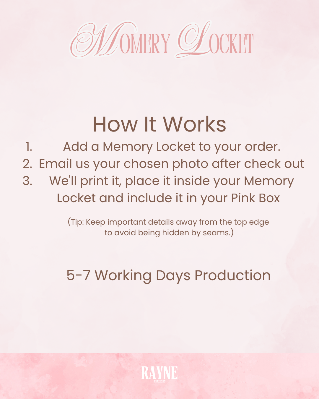 Memory Locket ( Jewellery order Add-on Only)