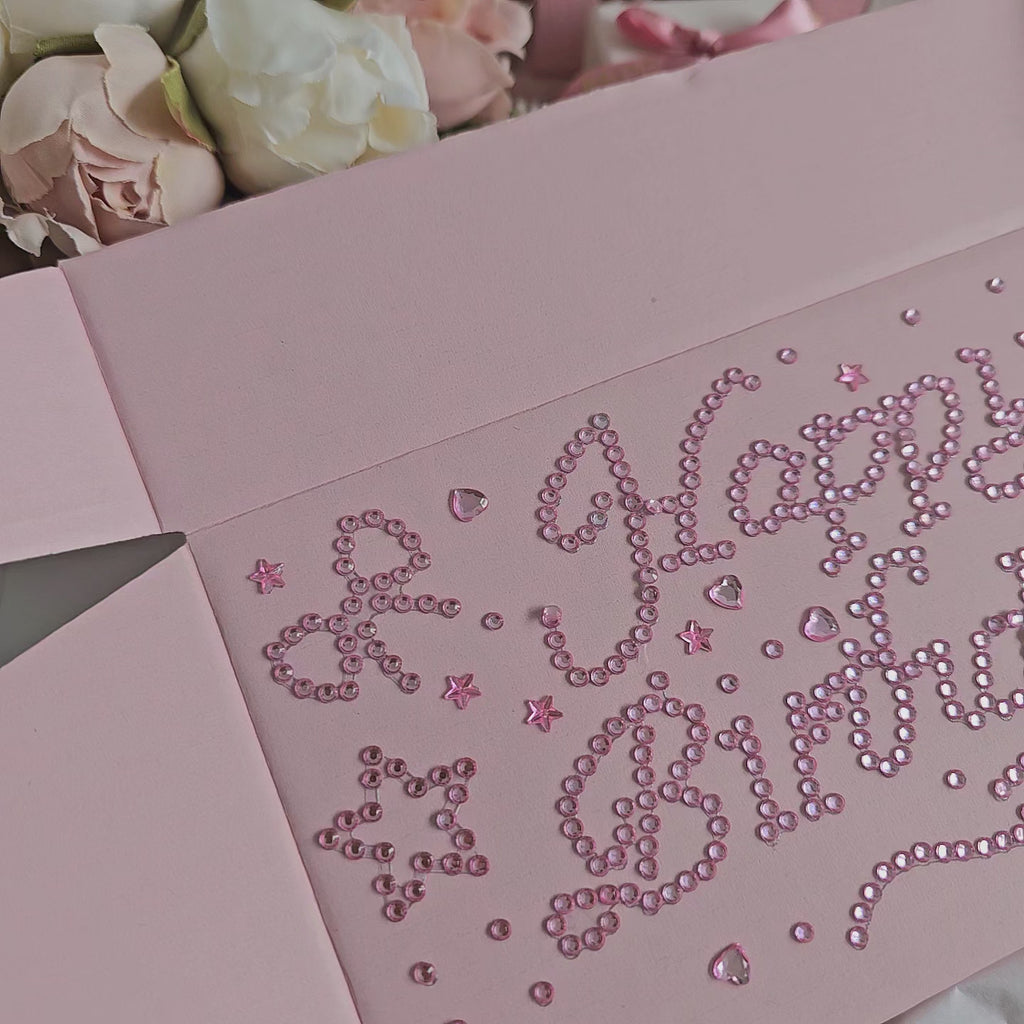 Happy Birthday Rhinestone Sticker