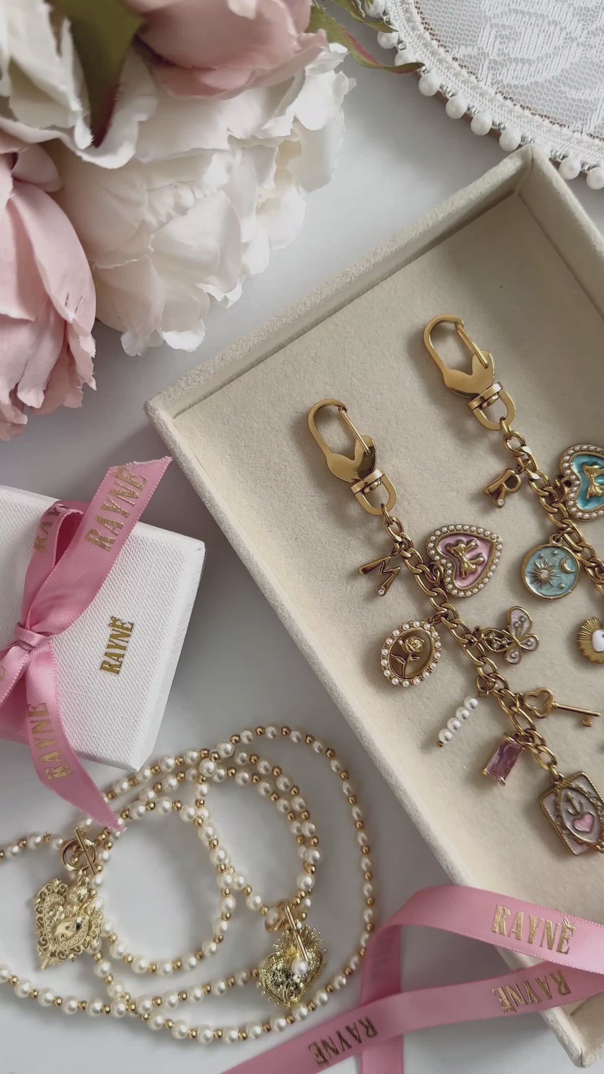 RAYNE Initial Bag Charms/ Keychain