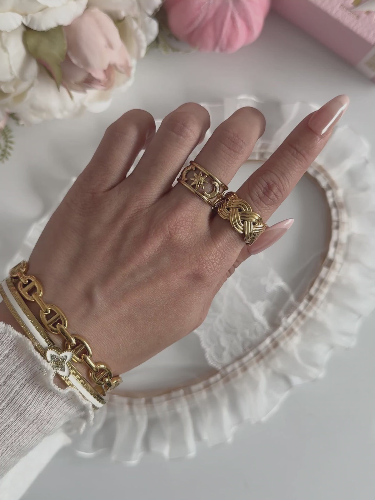 Natte Knot Open Ring